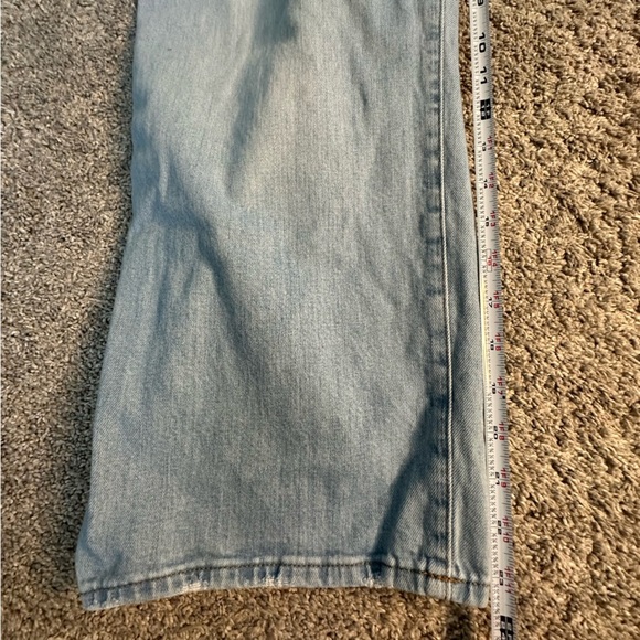 Madewell Slim Wide Leg Crop Jeans 32 14 light wash high rise stretch straight - Picture 15 of 16